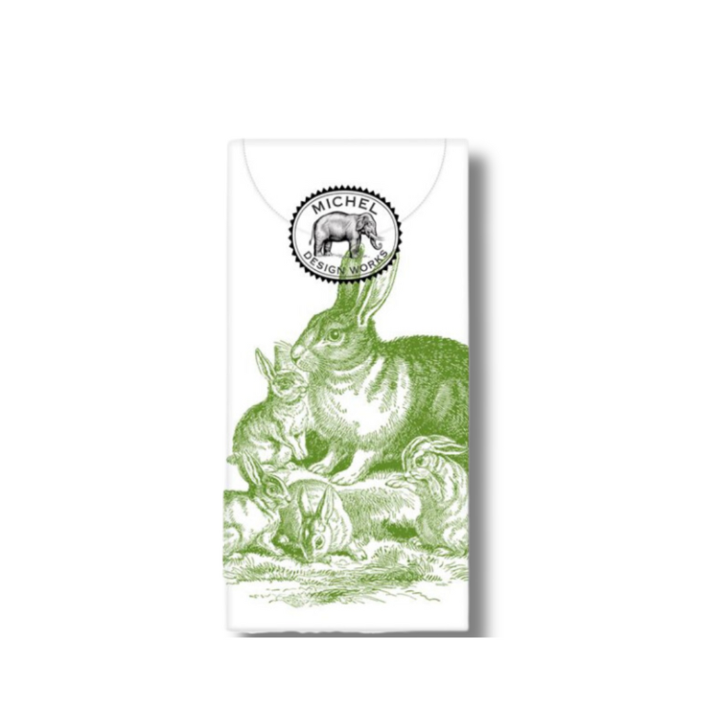 Bunny Toile Pocket Tissues – Soft & Sturdy 4-Ply (Pack of 5)