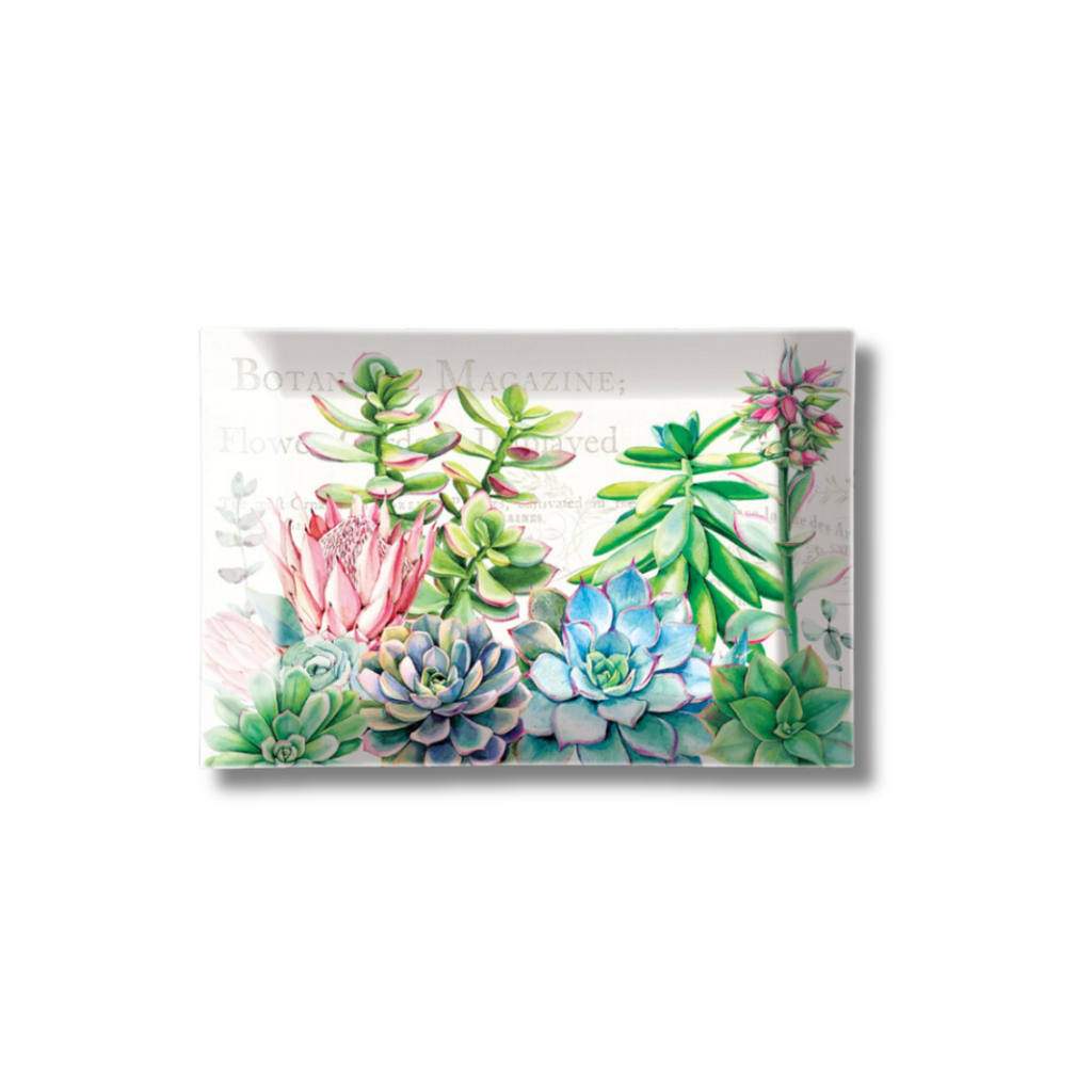 Pink Cactus Glass Soap Dish – Elegant Bathroom Accessory