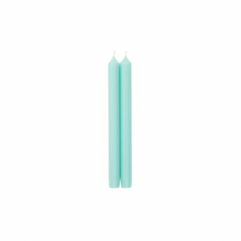 Straight Taper 10" Candles in Aqua – Elegant, Dripless, and Smokeless