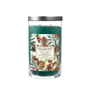 White Spruce Large Tumbler Candle – Luxurious Two-Wick Soy Blend